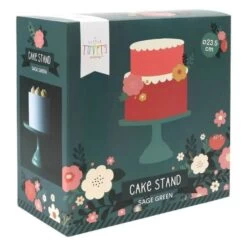 A Little Lovely Cake Stand Small Sage Green -Dream Cake Shop a little lovely cake stand small sage green p15415 53683 image