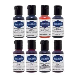 AmeriColor Amerimist Set Of All 8 Colour Kit - Airbrush Colours 0.65oz -Dream Cake Shop americolor amerimist set of all 8 colour kit airbrush colours 0 65oz p6058 26108 image