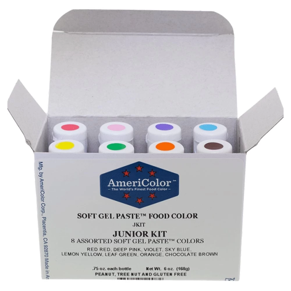 AmeriColor Junior Kit - Soft Gel Paste Colour 0.75oz 2 AmeriColor Junior Kit - Soft Gel Paste Colour 0.75oz