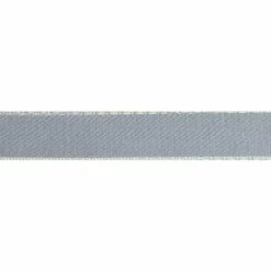 Berisford Ribbon Iridescent Edge Satin Silver Grey Colour No.18 Ribbon - 15mm X 20M