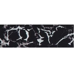 Berisford Ribbon Marble Black / Silver Double Faced Satin Ribbon - 25mm X 20M