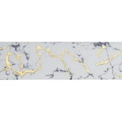 Berisford Ribbon Marble White / Gold Double Faced Satin Ribbon - 25mm X 20M