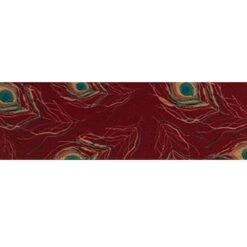 Berisford Ribbon Peacock Feather Red Double Faced Satin Ribbon - 25mm X 20M