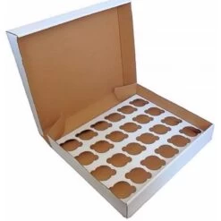 Cake Craft Company 4" Deep - White Heavy Duty Cupcake/Muffin Box - Holds 24 (Pack Of 10) -Dream Cake Shop cake craft company 4 deep white heavy duty cupcake muffin box holds 24 pack of 10 p2853 13429 image