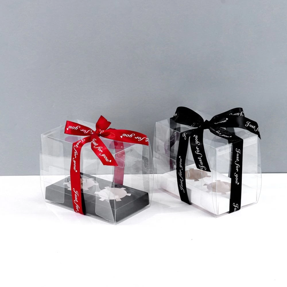 Cake Craft Company Black Deluxe Crystal Transparent Cupcake Boxes - Holds 2 4 Cake Craft Company Black Deluxe Crystal Transparent Cupcake Boxes - Holds 2 - Image 2