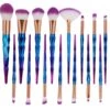 Blush Powder Metallic Blue / Rose Brush Set Of 15 - Ideal For Gift -Dream Cake Shop cake craft company blush powder metallic blue rose brush set of 15 ideal for gift p11855 42223 image