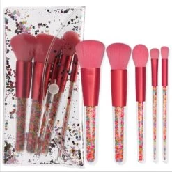 Blush Powder Metallic Red Mini Brush Set With Sprinkles Inside - Set Of 5 - Ideal For Gift -Dream Cake Shop cake craft company blush powder metallic red mini brush set with sprinkles inside set of 5 ideal for gift p11861 42237 image