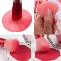 Blush Powder Metallic Red Mini Brush Set With Sprinkles Inside - Set Of 5 - Ideal For Gift -Dream Cake Shop cake craft company blush powder metallic red mini brush set with sprinkles inside set of 5 ideal for gift p11861 42239 image