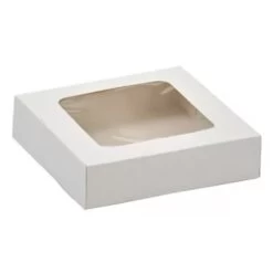 Cake Craft Company Cup Cake Plain Window Box - 152 X 152 X 38mm - Pack Of 25