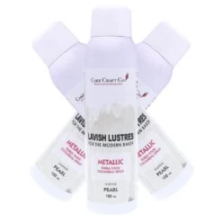 Lavish Lustres Pearl - 'Lavish Lustre' Edible Food Colouring Metallic Lustre Decorating Spray 400ml