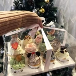 Cake Craft Company White Deluxe Crystal Transparent Cupcake Boxes - Holds 12 -Dream Cake Shop cake craft company white deluxe crystal transparent cupcake boxes holds 12 p18619 66417 image