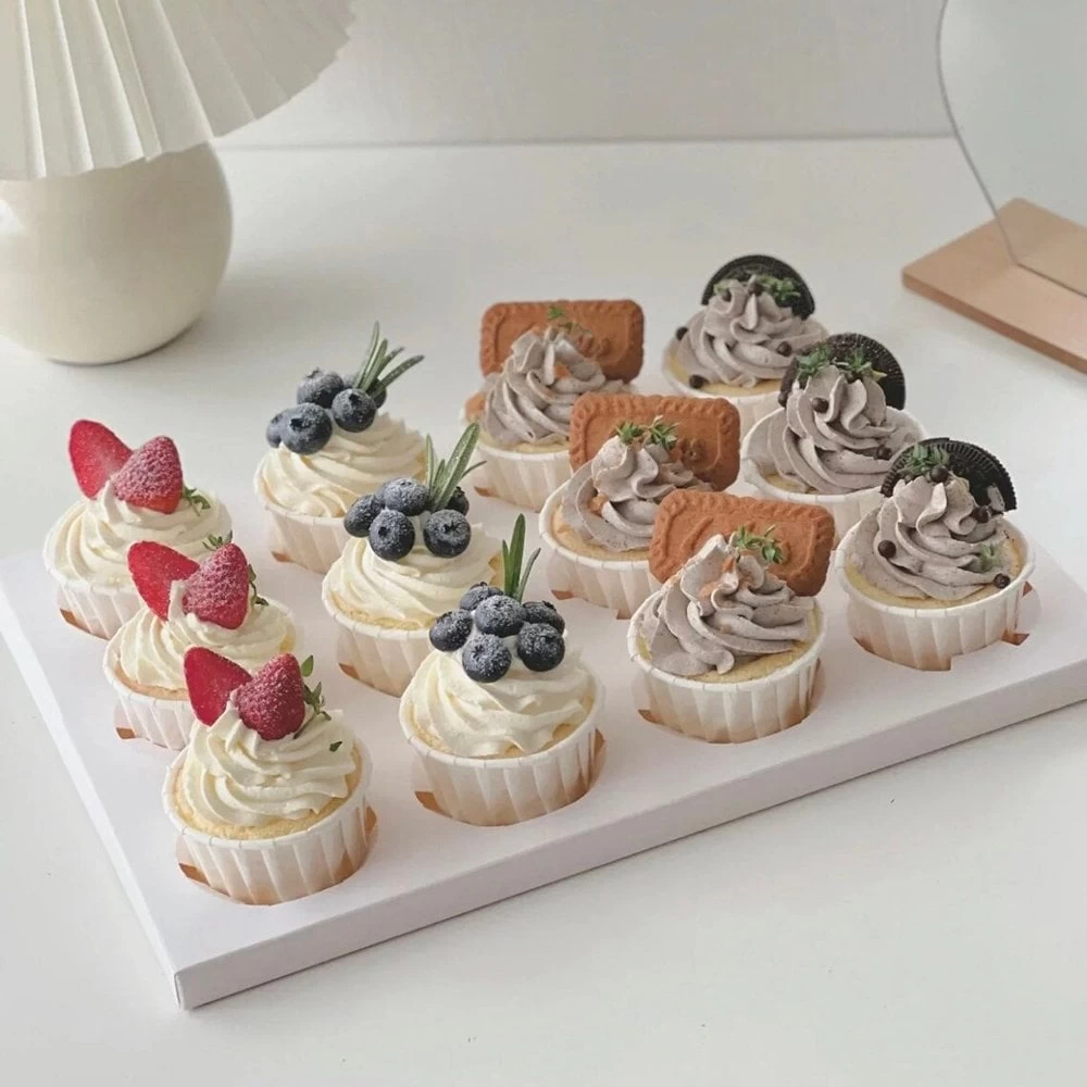 Dream Cake Shop -Dream Cake Shop cake craft company white deluxe crystal transparent cupcake boxes holds 12 p18619 66546 image