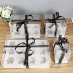 Cake Craft Company White Deluxe Crystal Transparent Cupcake Boxes - Holds 2 -Dream Cake Shop cake craft company white deluxe crystal transparent cupcake boxes holds 2 p18616 66386 image