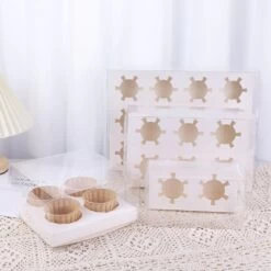 Cake Craft Company White Deluxe Crystal Transparent Cupcake Boxes - Holds 2 -Dream Cake Shop cake craft company white deluxe crystal transparent cupcake boxes holds 2 p18616 66572 image