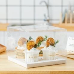 Cake Craft Company White Deluxe Crystal Transparent Cupcake Boxes - Holds 4 -Dream Cake Shop cake craft company white deluxe crystal transparent cupcake boxes holds 4 p18617 66567 image