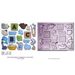 Cake Craft Moulds Baby Boy Motifs Silicone Mould
