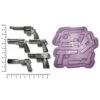 Cake Craft Moulds Guns #1 Hand Guns Large Silicone Mould -Dream Cake Shop cake craft moulds guns 1 hand guns large silicone mould p7196 30642 image