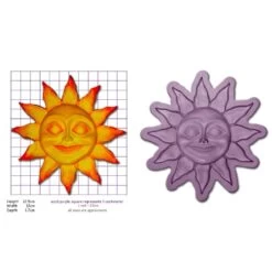 Cake Craft Moulds Sun Face Extra Large Silicone Mould