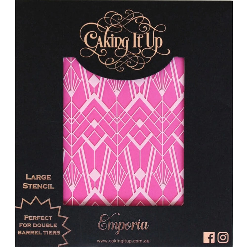 Caking It Up Emporia - Cake Stencil By Karen Reeves 3 Caking It Up Emporia - Cake Stencil By Karen Reeves