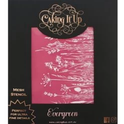 Caking It Up EVERGREEN Mesh Cake Stencil By Karen Reeves -Dream Cake Shop caking it up evergreen mesh cake stencil by karen reeves p11087 40495 image