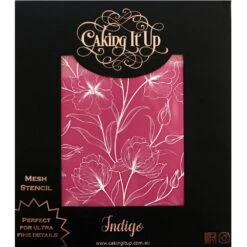 Caking It Up INDIGO Mesh Cake Stencil By Karen Reeves -Dream Cake Shop caking it up indigo mesh cake stencil by karen reeves p11089 40513 image