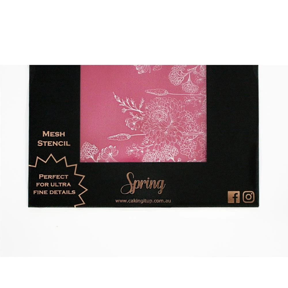 Caking It Up SPRING Mesh Cake Stencil By Karen Reeves 5 Caking It Up SPRING Mesh Cake Stencil By Karen Reeves - Image 3