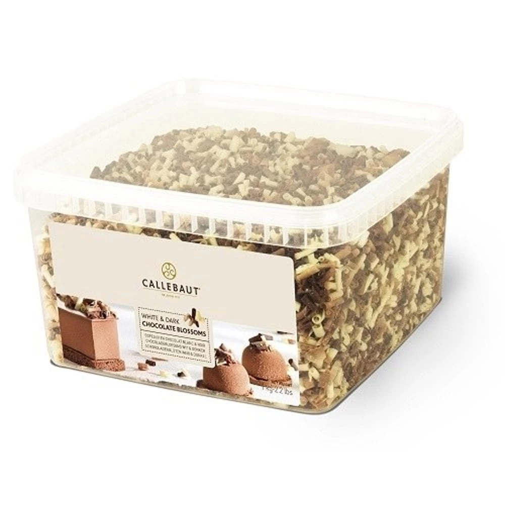 Callebaut Blossoms White And Dark Chocolate Flavoured Chocolate Shavings - 1kg 3 Callebaut Blossoms White And Dark Chocolate Flavoured Chocolate Shavings - 1kg