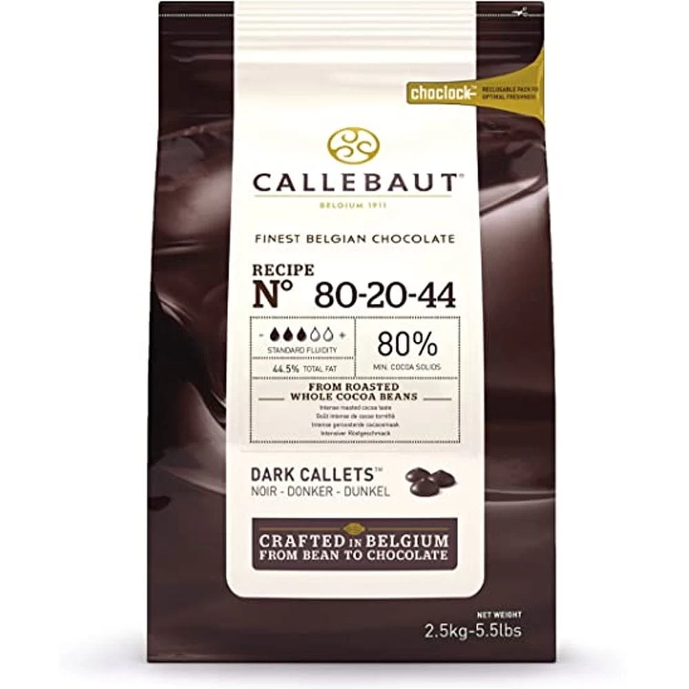 Callebaut POWER80 Dark Couveture Chocolate Callets 80% - 2.5kg 3 Callebaut POWER80 Dark Couveture Chocolate Callets 80% - 2.5kg