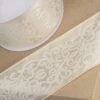 Club Green Flock Print Ribbon Ivory - 65mm X 10M -Dream Cake Shop club green flock print ribbon ivory 65mm x 10m p15562 54231 image