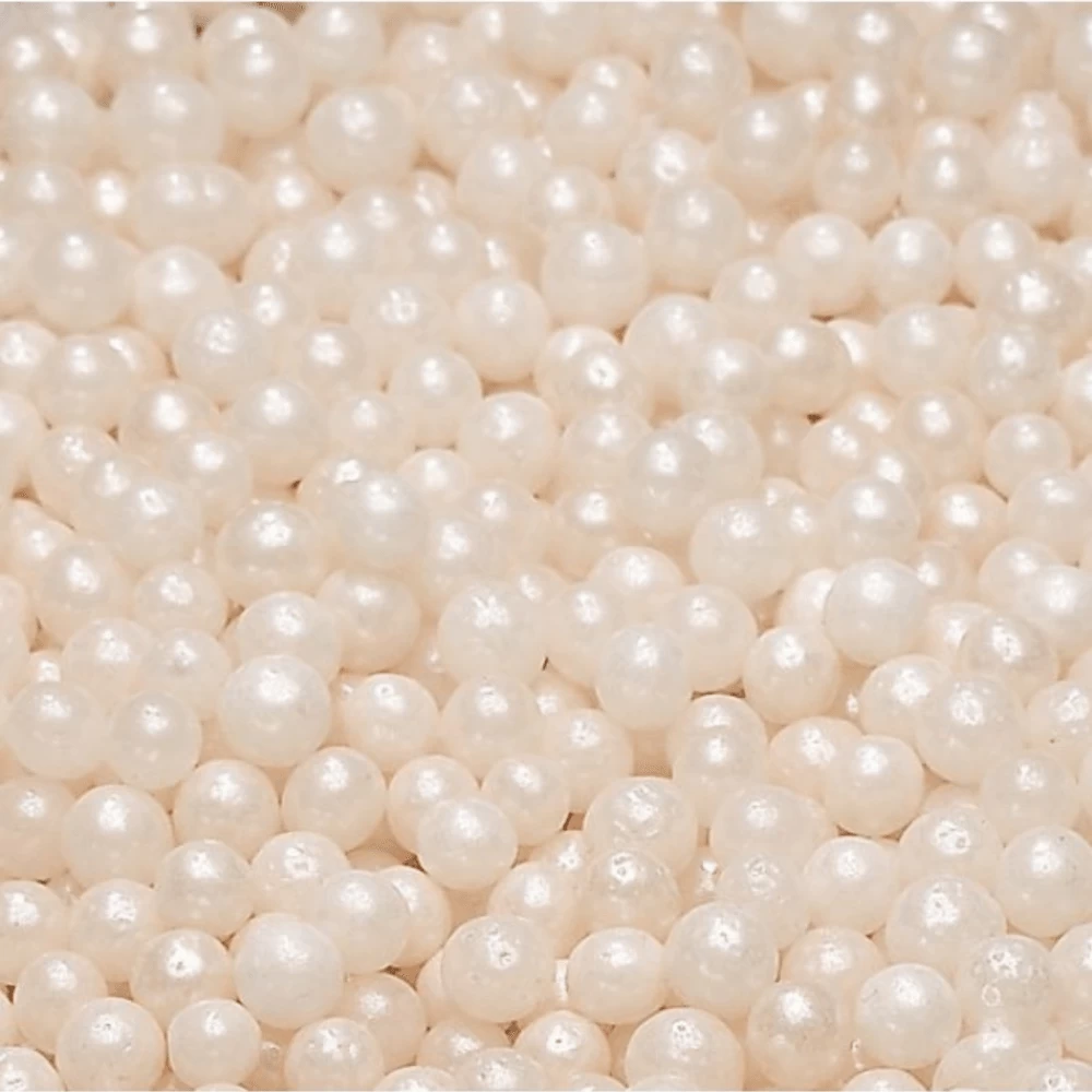 Club Green Pearlised Sugar Balls Ivory/Cream 2MM 3 Club Green Pearlised Sugar Balls Ivory/Cream 2MM