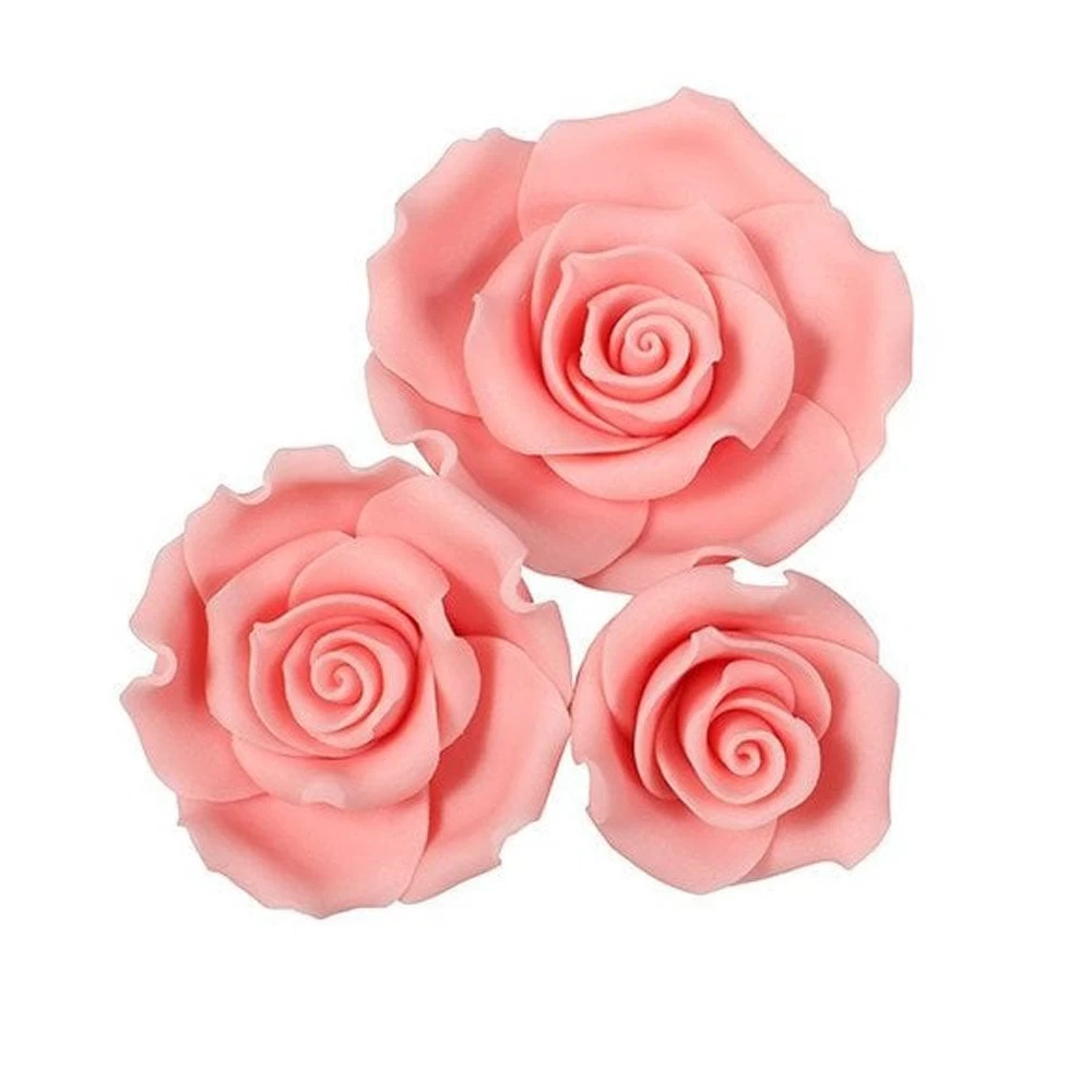 Culpitt Pink - Edible SugarSoft® Roses - Assorted Mixed Pack 3 Culpitt Pink - Edible SugarSoft® Roses - Assorted Mixed Pack