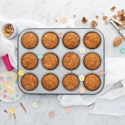 Decora Cupcake/Muffin Pan Of 12, Non-Stick Steel -Dream Cake Shop decora cupcake muffin pan of 12 non stick steel p4819 26687 image