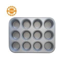 Decora Cupcake/Muffin Pan Of 12, Non-Stick Steel -Dream Cake Shop decora cupcake muffin pan of 12 non stick steel p4819 26938 image