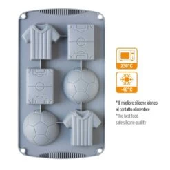 Decora Football Silicone Mould - 6 Cavities -Dream Cake Shop decora football silicone mould 6 cavities p15882 55323 image