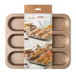 Decora Gold Line Non Stick Baguette Pan - 3 Cavities