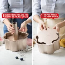 Decora Gold Line Non Stick Flower Angel Food Pan -Dream Cake Shop decora gold line non stick flower angel food pan p15867 55275 image