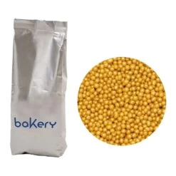 Decora Mini Sugar Pearls Bulk Bag 1kg - Gold