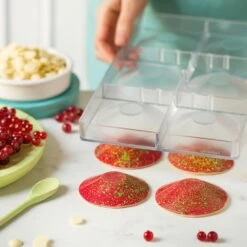 Decora Round Dish Polycarbonate Chocolate Mould - 6 Cavities -Dream Cake Shop decora round dish polycarbonate chocolate mould 6 cavities p15873 55297 image