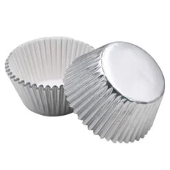 Doric Bulk Packed Professional Foil Muffin Case Silver (Pack Of 375)