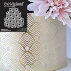 Evil Cake Genius Acrylic Cake Stencil - Art Deco Feather