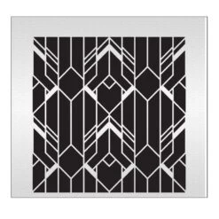 Evil Cake Genius Acrylic Cake Stencil - Art Deco Geometric