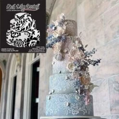 Evil Cake Genius Acrylic Cake Stencil - Bridal Lace -Dream Cake Shop evil cake genius acrylic cake stencil bridal lace p16569 58078 image