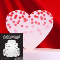 Evil Cake Genius Acrylic Cake Stencil - Confetti Border -Dream Cake Shop evil cake genius acrylic cake stencil confetti border p16566 58061 image