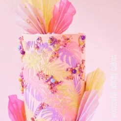 Evil Cake Genius Acrylic Cake Stencil - Tropical -Dream Cake Shop evil cake genius acrylic cake stencil tropical p16549 57969 image