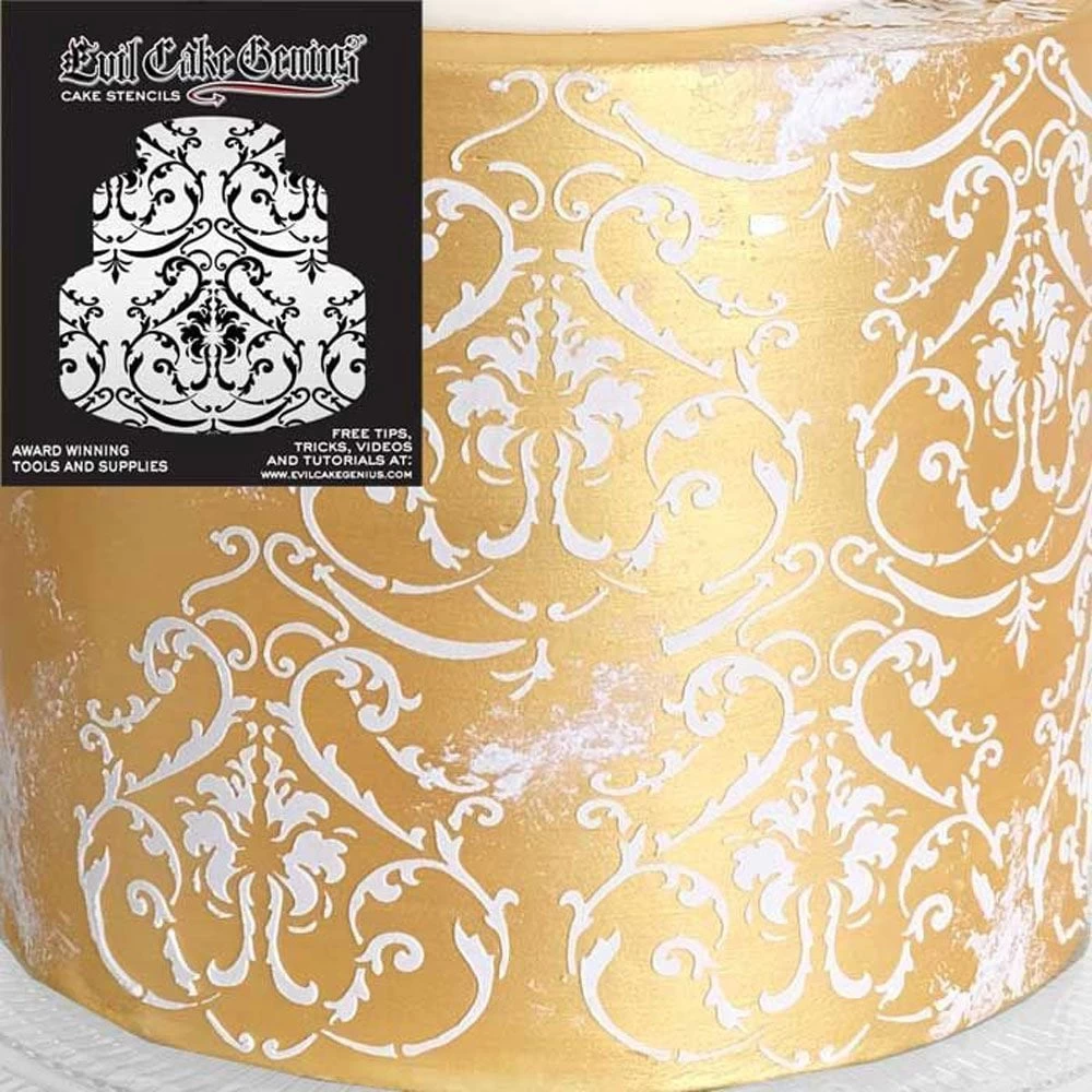 Evil Cake Genius Acrylic Cake Stencil - Versailles 4 Evil Cake Genius Acrylic Cake Stencil - Versailles - Image 2