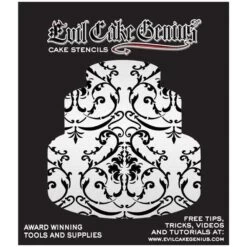 Evil Cake Genius Acrylic Cake Stencil - Versailles 9 Evil Cake Genius Acrylic Cake Stencil - Versailles -Dream Cake Shop evil cake genius acrylic cake stencil versailles p16551 57983 image