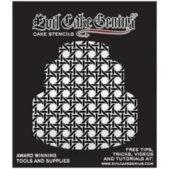 Evil Cake Genius Acrylic Cake Stencil - Wicker Caning -Dream Cake Shop evil cake genius acrylic cake stencil wicker caning p16545 57952 image