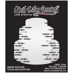 Evil Cake Genius Acrylic Cake Stencil - Wisteria Border -Dream Cake Shop evil cake genius acrylic cake stencil wisteria border p16574 58108 image