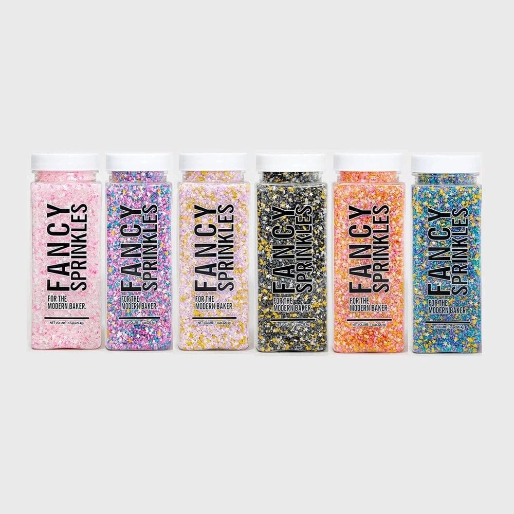 Fancy Sprinkles Crystal Mix Full Set Of 6 Cake Decorating Sprinkles 3 Fancy Sprinkles Crystal Mix Full Set Of 6 Cake Decorating Sprinkles