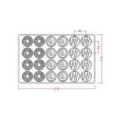 Implast Doughnut Assorted - Polycarbonate Chocolate Mould -Dream Cake Shop implast doughnut assorted polycarbonate chocolate mould p17116 61094 image